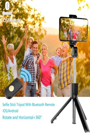 Apple Iphone 11, 11 Pro Uyumlu Kablosuz Selfie Çubuğu wkslf0172 - 2