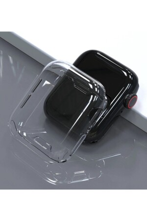 Apple Watch 2 3 4 5 6 Se Uyumlu Akıllı Saat 40 Mm 360 Tam Koruma Şeffaf Silikon Kılıf - 2