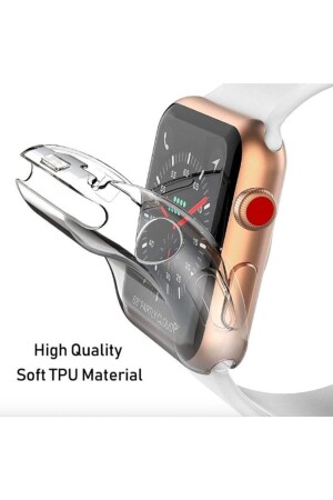 Apple Watch 40 Mm Uyumlu Şeffaf Silikon Kılıf 40mm Watch Tam Koruma Koruyucu - 2