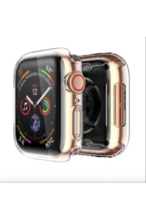 Apple Watch 44 Mm Uyumlu Şeffaf Silikon Kılıf Iwatch 44mm Tam Koruma Koruyucu - 1