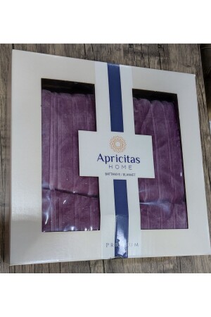 APRİCİTAS PREMIUM BATTANİYE ÇİFT KİŞİLİK LİLA RENGİ 600 GRM YUMUŞAK - Apricitas Home