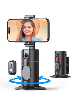 AQ9 360 Dönebilen El ve Yüz Takip Sensörlü Akıllı Mini Tripod Selfi Çubuğu Uzaktan KumandalıTracking - 1