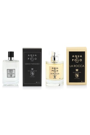 Aqua Di Polo 2-teiliges Geschenkset für Damen/Herren, La Rocca Women und Gran Paradiso Herrenparfüm Stcc000701 STCC000701 - Aqua Di Polo 1987
