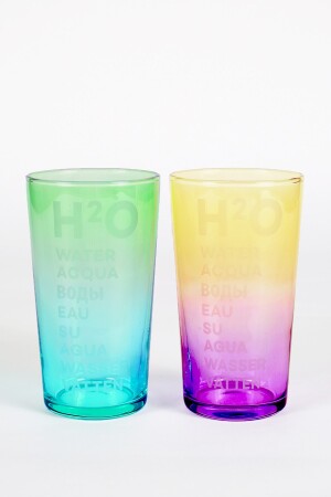 Aqua Green Purple 2-teiliges Softdrinkglas-Set 570 cc 301. 01. AQA2871302RKL - 5