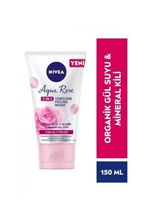 Aqua Rose 3-in-1 Gesichtsreinigungs- und Peeling-Maske, Rosenwasser, Mineralerde, 150 ml, 94417 - 3