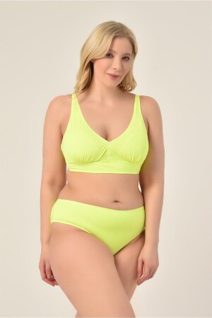 Aquaviva Neongrünes Triangel-Bikini-Set mit hoher Taille in Übergröße für Damen von Aquaviva - 1