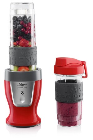 AR1032 Shake'n Take Kişisel Smoothie Blender- Kırmızı (300 W- 2 Adet Şişe) - 2