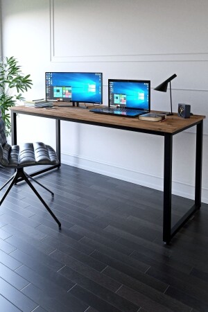 Arbeitstisch aus atlantischem Kiefernholz, Computertisch, Bürotisch, 60 x 160 cm, MS1-60X160 - 1