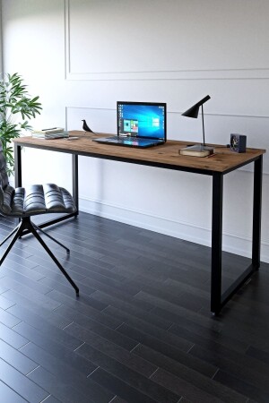 Arbeitstisch aus atlantischem Kiefernholz, Computertisch, Bürotisch, 60 x 160 cm, MS1-60X160 - 2