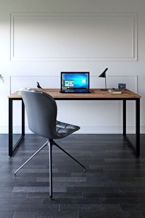 Arbeitstisch aus atlantischem Kiefernholz, Computertisch, Bürotisch, 60 x 160 cm, MS1-60X160 - 3