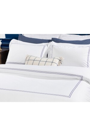 Arcadia Baumwoll-Bettbezug-Set für King-Size-Betten, 240 x 220 cm, Marineblau - 3