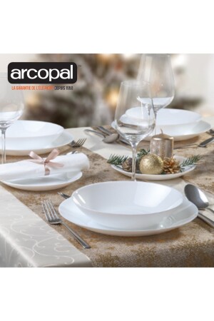 Arcopal Zelie Beyaz 6'lı 20 Cm.6 Kişilik Çukur Yemek Tabağı. TYC00295161749 - 5