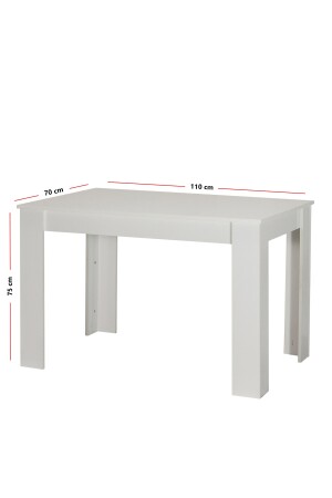 Arda / Efes Küchentisch-Set 4 Stühle 1 Tisch – Weiß MDLF0777777-01 - 5
