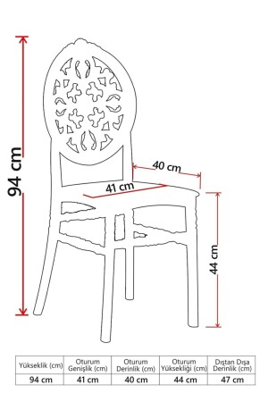 Arda / Venus Küchentisch-Set 1 Tisch 4 Stühle – Weiß MDLF1411222-52 - 3