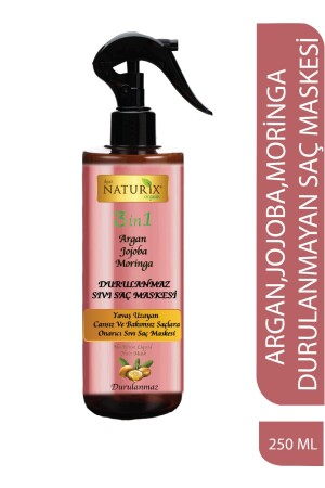 Argan Jojoba Moringa Oil 3in1 Flüssige Haarpflegemaske 250 ml Nicht ausspülen, für lebloses und vernachlässigtes Haar N-296268 - 3