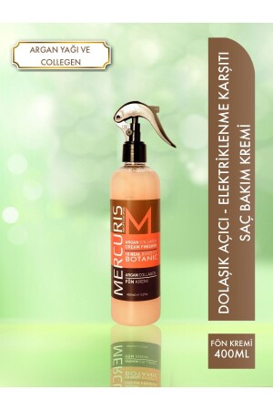 Argan & Kolajen Cream Finisher Fön Kremi Kolay Taramaya Yardımcı Saç Açıcı Krem Dupaset 400ml - 1