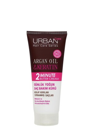 Argan Oil Keratin 2 Minute Butter Cream Günlük Yoğun Saç Bakım Kürü 200ml - 2