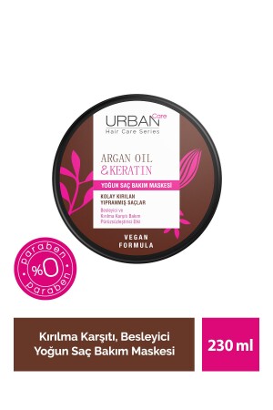 Argan Oil & Keratin Kolay Kırılan Saçlara Özel Yoğun Saç Bakım Maskesi 230 Ml-vegan - 1