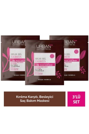 Argan Yağı&keratin Kolay Kırılan Saçlara Özel Duş Öncesi Bakım Maskesi-50 Ml- X3 Adet - 2