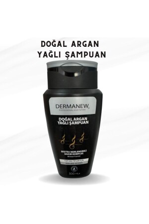 Argan Yağlı Şampuan - İşlem Görmüş Dökülen ve Zayıf Saçlar İçin - Onarıcı ve Güçlendirici Şampuan - 2