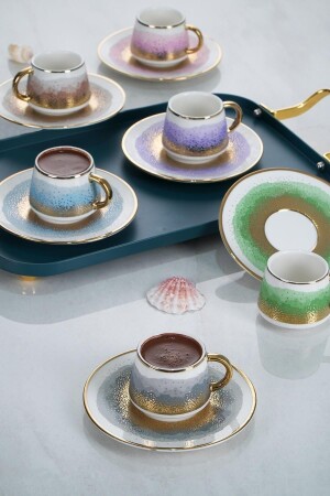 Aria 6 Kişilik Porselen Kahve Fincanı Takımı HXF-21-0125-12 - ACAR