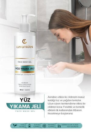 Arındırıcı Yağlı Ciltler Için Yüz Temizleme Jeli 400ml crm-01 - 1