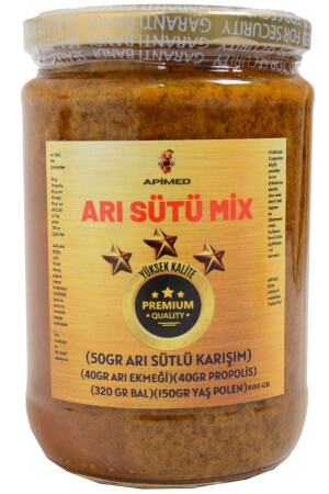 Arısütümix Premium Karışım Bol Arı Sütü-bol Propolis-bol Arı Ekmeği-bol Yaş Polen-bal - 1