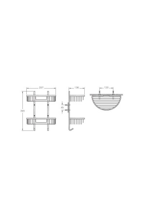 Arkitekta A44053 Doppelter Materialhalter, Chrom - 5