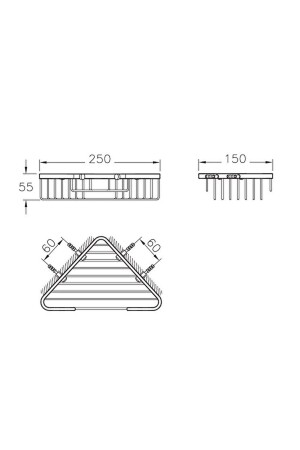 Arkitekta A44380 Eckmaterial, Chrom - 3