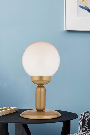 Arlo Tischlampe aus antikem weißem Glas, modernes Design, Lampenschirm für Wohnzimmer und Schlafzimmer, 3381-1M-FR - 2