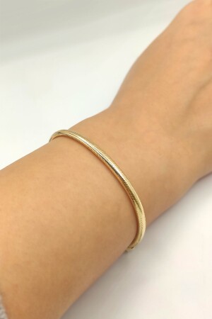 Armband aus 14 Karat Gold. Flexibles, verstellbares Armband in der Größe, passend für alle Handgelenke - 2