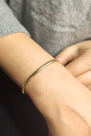 Armband aus 14 Karat Gold. Flexibles, verstellbares Armband in der Größe, passend für alle Handgelenke - 4