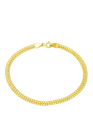 Armband aus 14 Karat Gold mit gestrickter Kette - 2