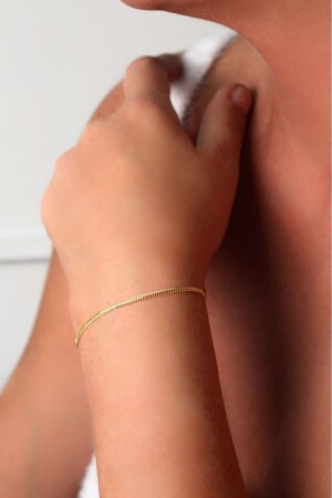 Armband aus 14 Karat Gold mit gestrickter Kette - 2