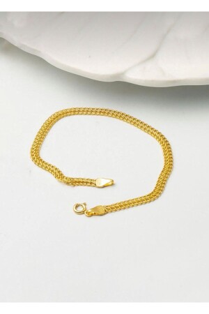 Armband aus 14 Karat Gold mit gestrickter Kette - 4