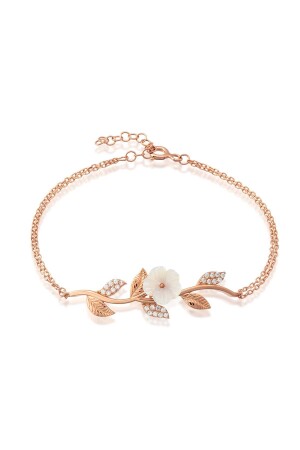 Armband mit Magnolienblüten-Modell in Rosenfarbe für Damen - 4