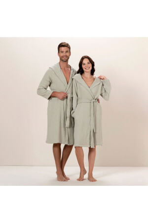 Armin Unisex Bademantel Salbei CK222TEK148 - 1