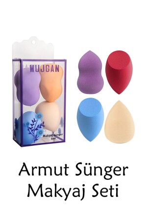 Armut Makyaj Sünger Seti Kadın Fondöten Süngeri 4 Adet - Allegorya