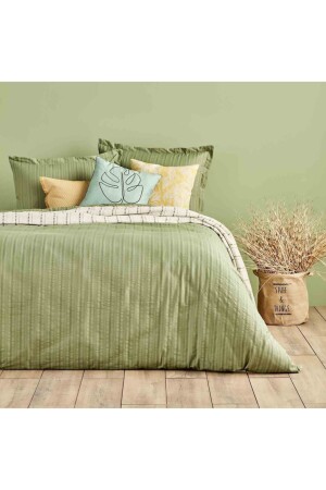 Arno King-Size-Bettbezug aus 100 % Baumwolle, Khaki, 240 x 220 cm, 1001NEVR0292|138 - 3