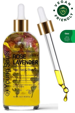 Aromatherapie Rosen-Lavendel-Mehrzwecköl Rosen-Lavendel-Gesichtshaar-Nagel- und Hautserum Trockenöl 100 ml YSDRYOIL003 - 1