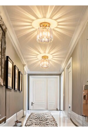 Arosa Model Luxury Koridor Salon Hol Antre Çocuk Odası Plafonyer Şık Lüks Gold Avize Ultra Home MSL - 3