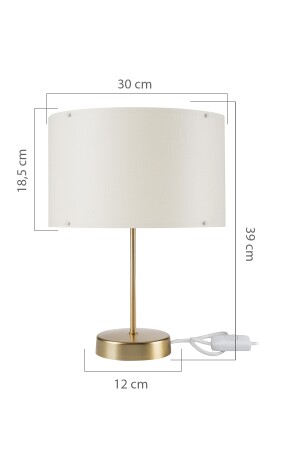 Arsel Schlafzimmer Lampenschirm Gold Fuß Creme Hut MNG. 4720 - 4