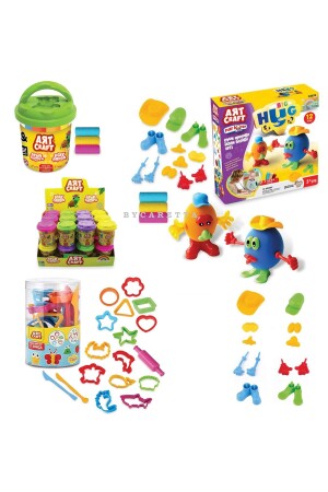 Art Craft Set mit menschlichen Figuren, Spielknete 150 g, 17-teilige Teigform, 5 Farben, Spielknete 100 g, P1930S7822 - 1