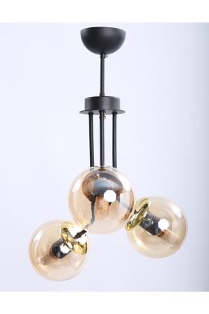 Arzum Siyah 3 Bal Camlı Avize 10176103 - MŞ Aydınlatma