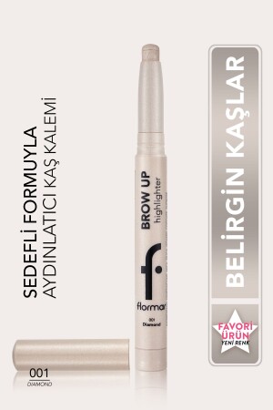 Asansörlü Aydınlatıcı Kaş Kalemi Gümüş -brow Up Highlighter Pencil-001 Diamond-8682536072434 - 3