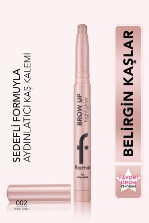 Asansörlü Aydınlatıcı Kaş Kalemi Pembe Altin -brow Up Highlighter Pencil-002 Rose Gold-8682536072441 - 2