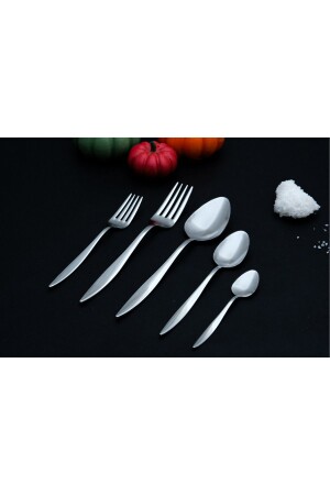 Asel 60-teiliges Mitgift-/Gästeset aus Edelstahl mit Gabel und Löffel für 12 Personen GKDASL11 - Gökdil