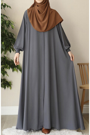 Asel Mevlana Flared Abaya Grau - 1