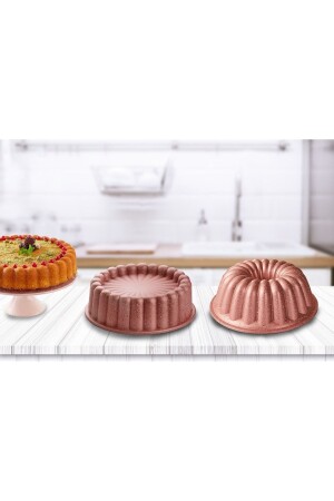 Asiatische Kuchen- und Tortenform aus gegossenem Granit, 2er-Set - 1