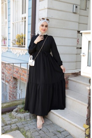 Asiatisches Hijab-Kleid mit Gürtel Asien 01 - 1